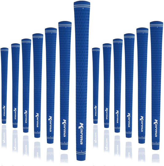 Velour Golf Grips for Men, Women, Juniors, 13 Pack Undersize, Standard, Midsize, Oversize, & Jumbo High-Performance Replacement Golf Club Grips, Choose 6 Colors with or without Grip Tape