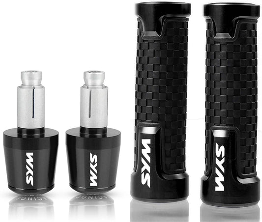 Motorcycle Grips for Hon&da SY&M for MAXSYM 400i 600i MAX 400 600 7/8'' 22mm Motorcycle acessories Handlebar Grips Ends Handle bar Grip end Motorcycle Handle bar Grips (Color : Black)