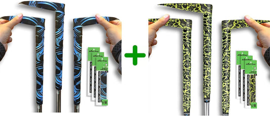 ALIEN PROS 6 Pack Blue Waves & Lizard Mix Golf Grip Wrapping Tapes - ReGrip in 1 Minute