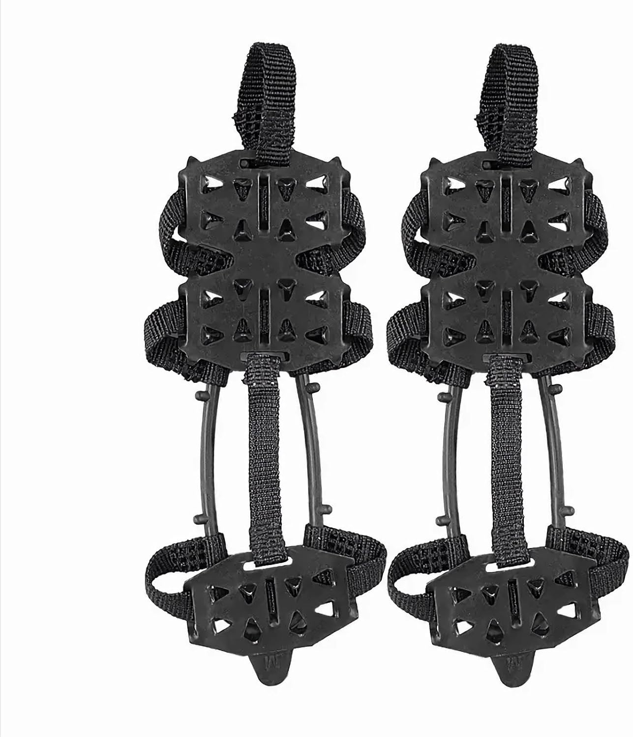 Crampons Ice Cleats Traction Snow Grips for Boots Shoes Women Men Kids Anti Slip 18 Stainless Steel Spikes Safe Protect for Hiking Fishing Walking Climbing Mountaineering