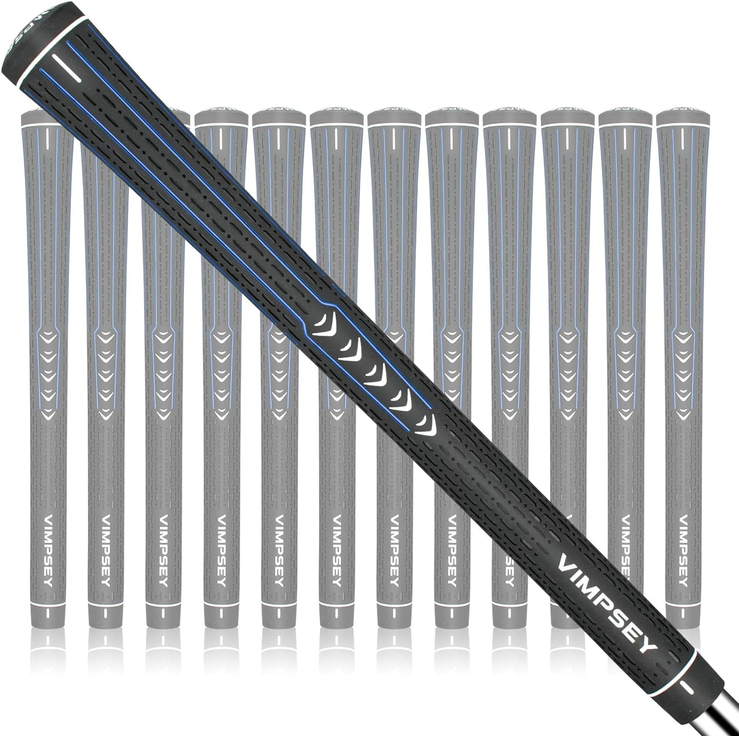 Rubber Golf Grips ,Set of 13 Grips ,Innovative Texture Control,High Feedback, All-Weather Firm Control, Options of 4 Colors,Standard/Midsize, Rubber Golf Club Grips for Men