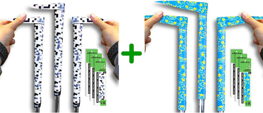ALIEN PROS 6 Pack Tetris & Southern Stars Mix Golf Grip Wrapping Tapes - ReGrip in 1 Minute