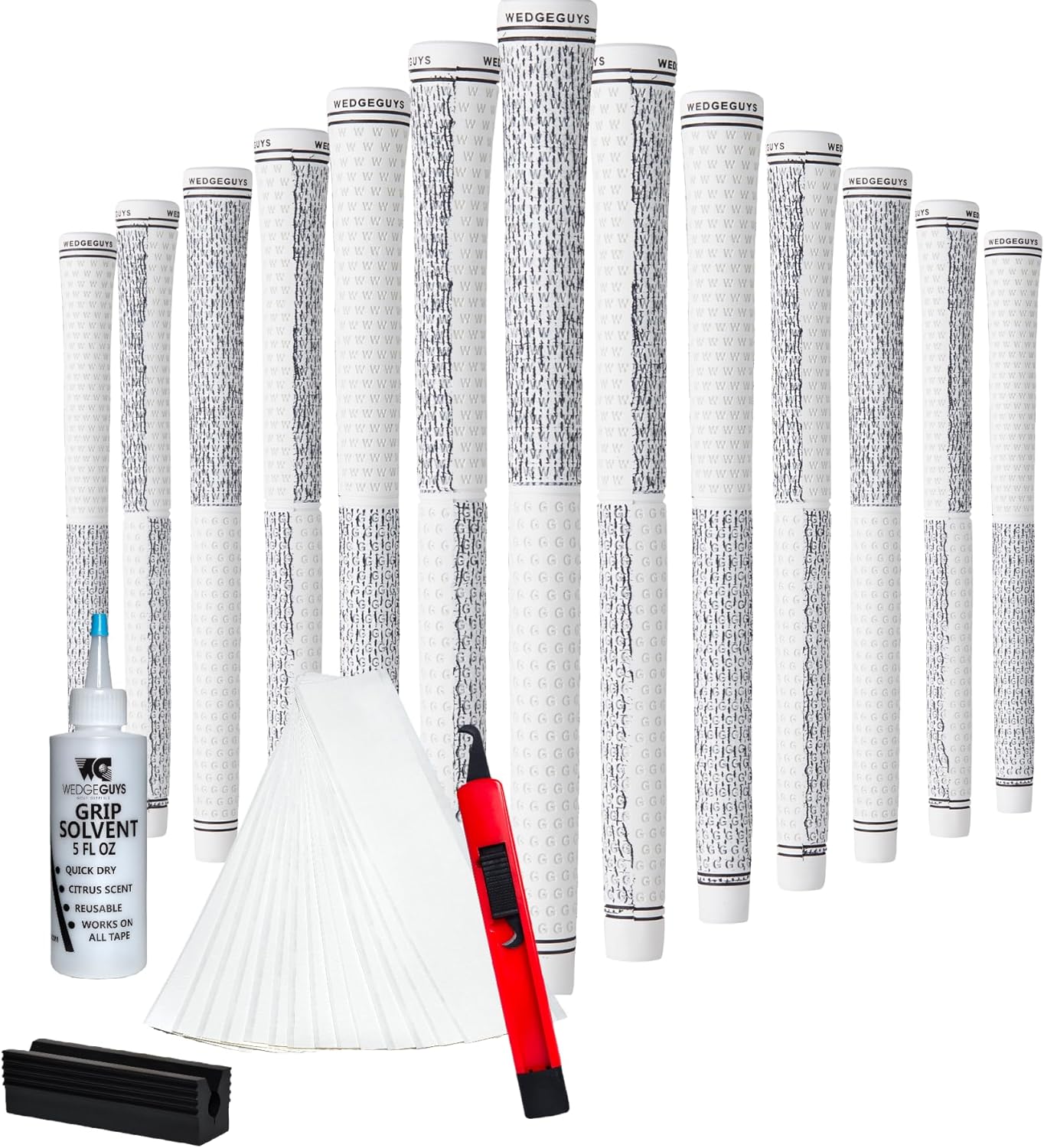 Wedge Guys DC Tour Golf Grips Kit – 4 Grip Zones for Supreme Comfort & Control - All-Weather Performance Golf Club Grips Replacement for Regripping Wedges Drivers Irons Hybrids, Midsize or Standard