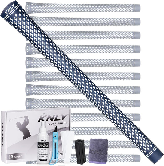 360 Golf Grips Set of 13- Soft Rubber Golf Club Grips，Anti-Slip & High Traction，Grips with Tapes and Grips with Full Regripping Kit for Choice.