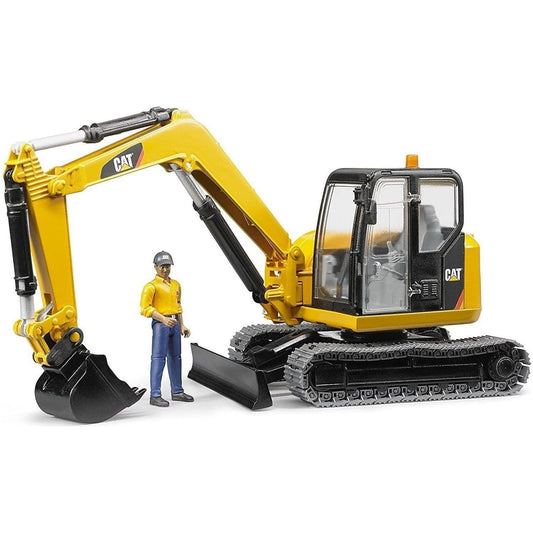 Bruder CAT Mini Excavator with Worker