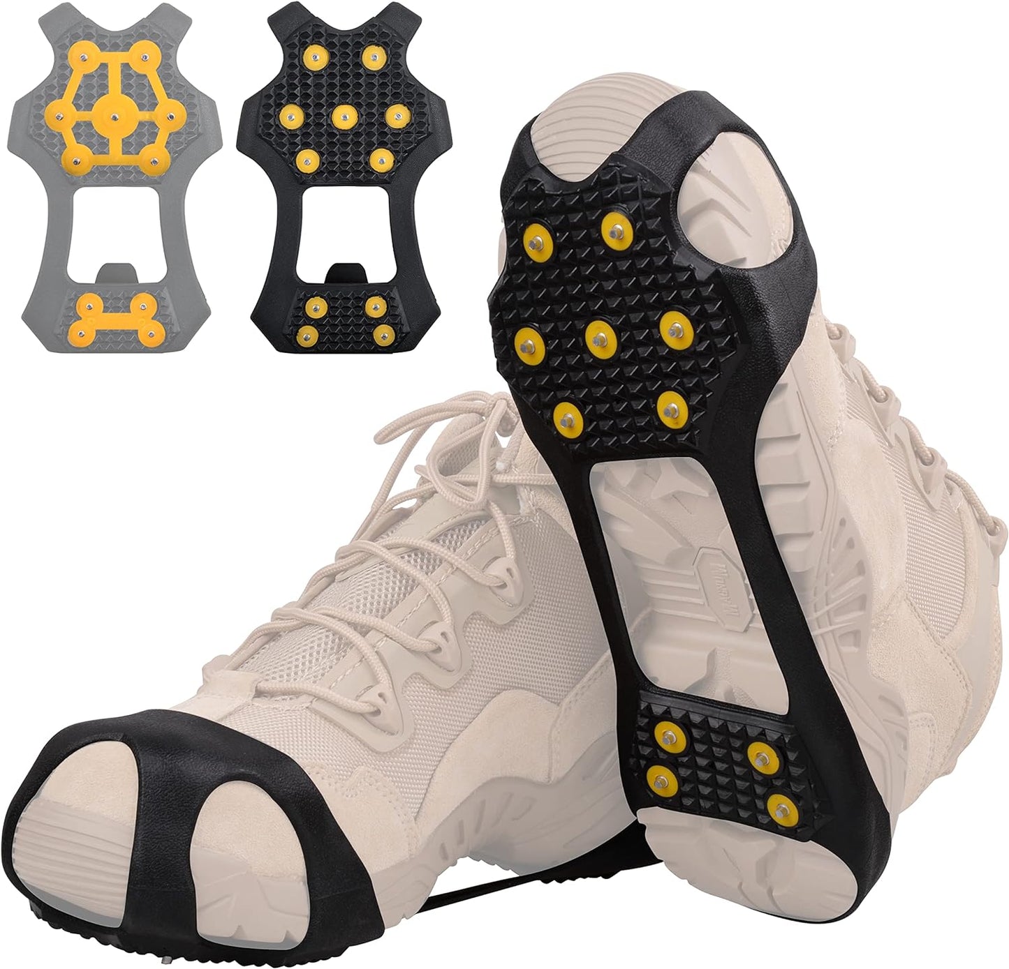 Ice Snow Cleats 11 Studs Traction Cleats Walk Traction Cleats Crampons Ice Snow Grippers for Walking on Snow Ice Rubber Walking Cleats Traction
