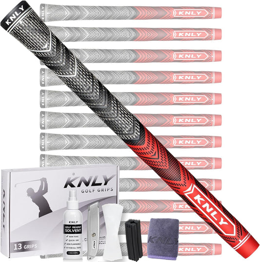 Golf Grips Set of 13,High Feedback MultiCompound Golf Club Grips,13 Grips with 15 Tapes and 13 Grips with All Repair Kits for Choice.