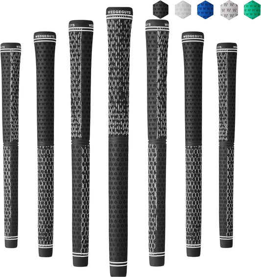 Wedge Guys DC Tour Golf Grips – 4 Grip Zones for Supreme Comfort & Control - All-Weather Performance Golf Club Grips Replacement for Regripping Wedges Drivers Irons Woods Hybrids, Midsize or Standard