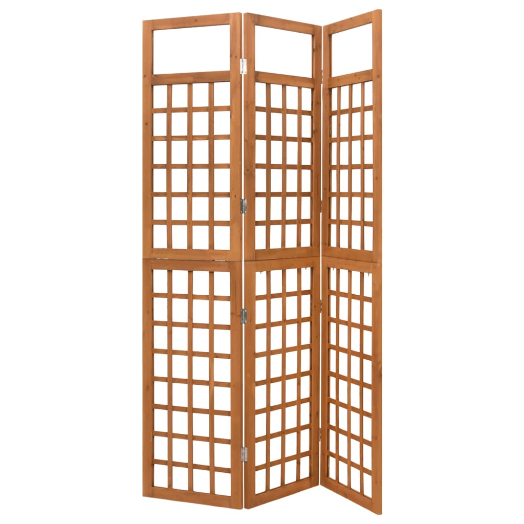 3-Panel Room Divider/Trellis Solid Fir Wood