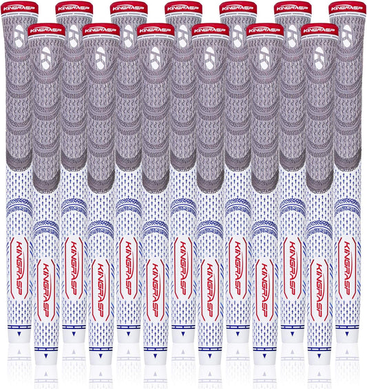 Multi Compound Golf Grips,Golf club grips midsize standard Size,13 Grips Set,6 Colors Optional,Anti-Slip High Stability,All Weather Cord Rubber Golf Club Grips