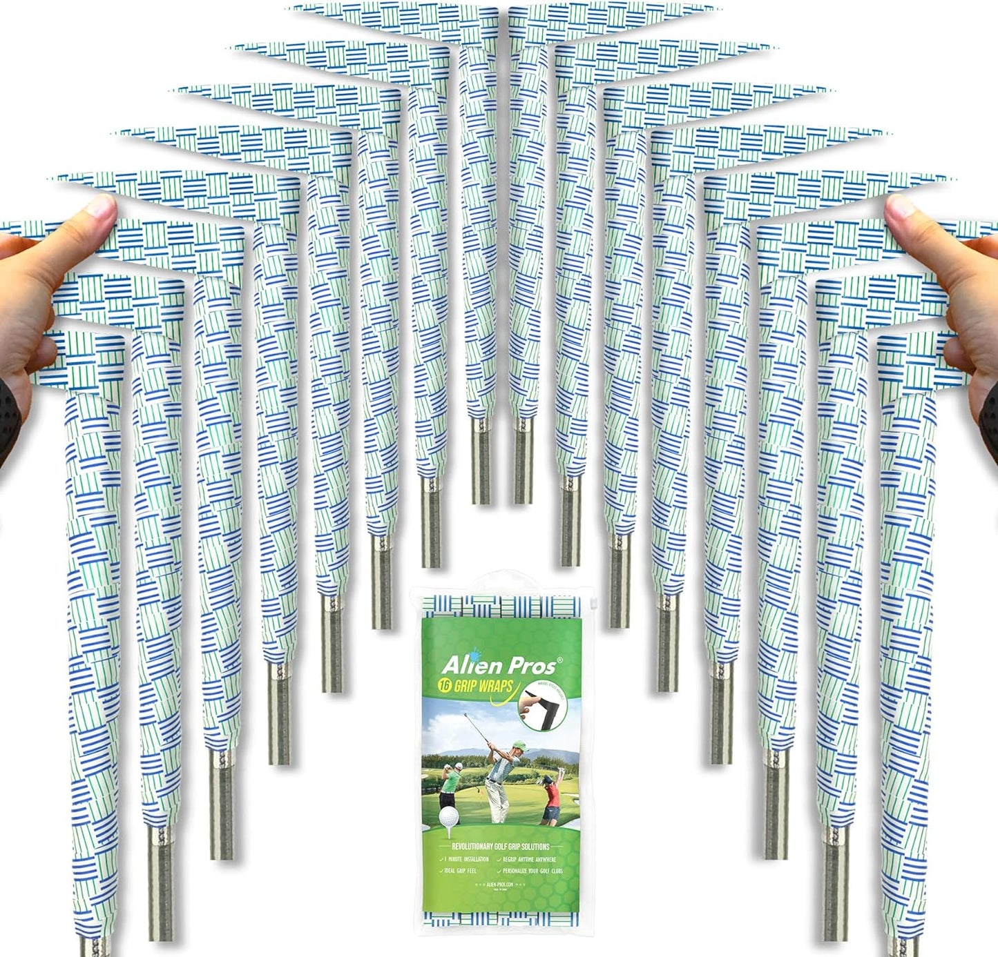 ALIEN PROS Golf Grip Wrapping Tapes - Innovative Golf Club Grip Solution - Enjoy a Fresh New Grip Feel in Less Than 1 Minute
