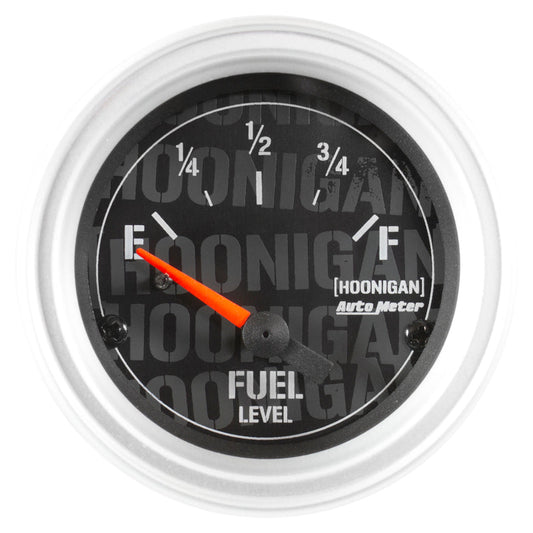 Autometer Hoonigan 52mm 24 Ohm Empty 33 Ohm Full Electronic Fuel Level Gauge Universal | 4316-09000