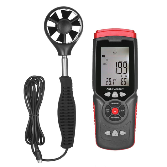 Andoer High Accuracy Handheld Digital Anemograph with Detachable Fan, LCD Display, and Data Storage Case