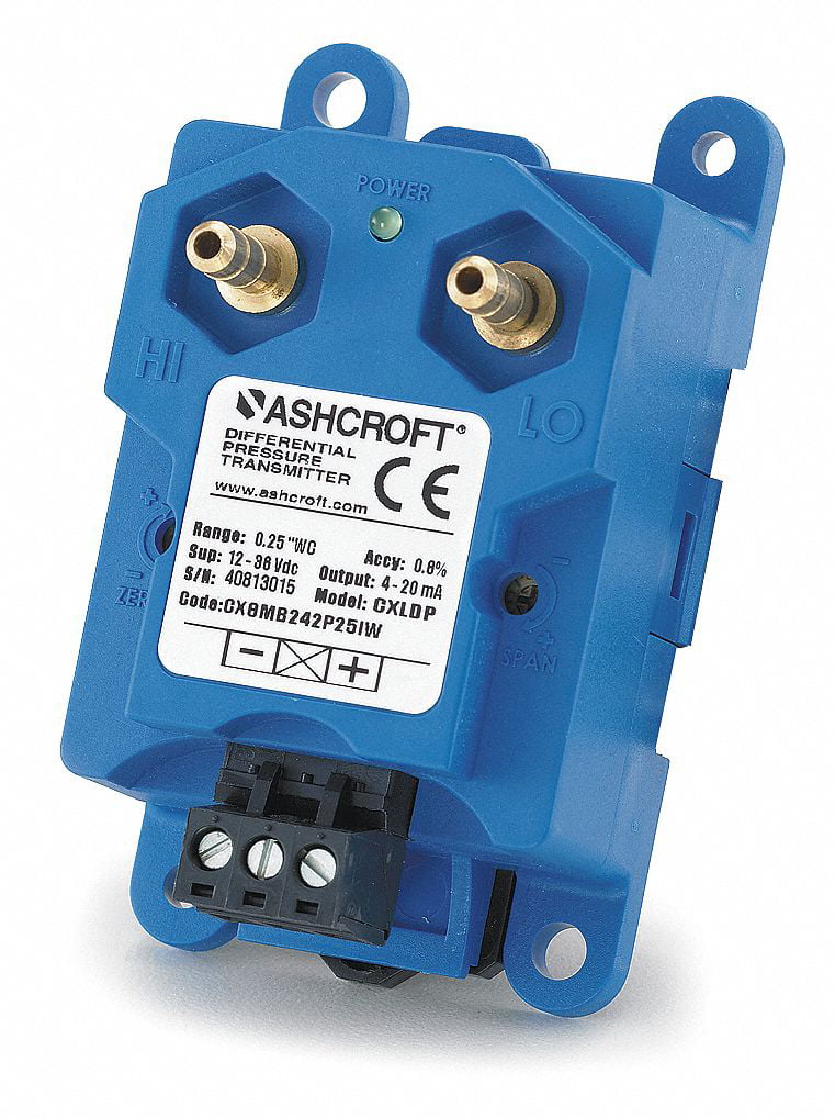 Ashcroft Differential Transmittr,-0.1 to 0.1 in w CX8MB242P1IWL