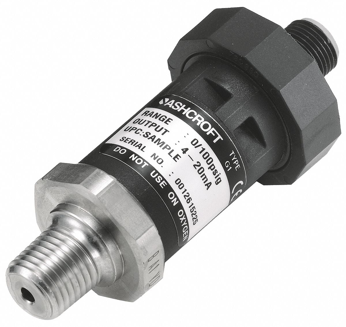 Ashcroft Pressure Transmitter,0 to 30 psi,1/4 in G17M0242EW30#