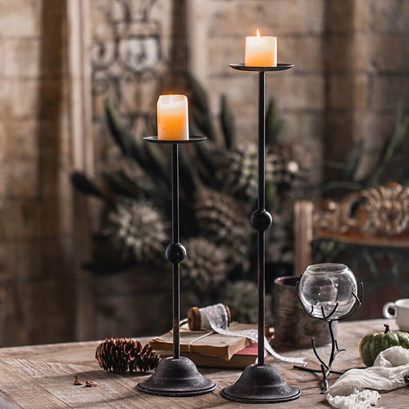 French-Style Iron Candle Holder