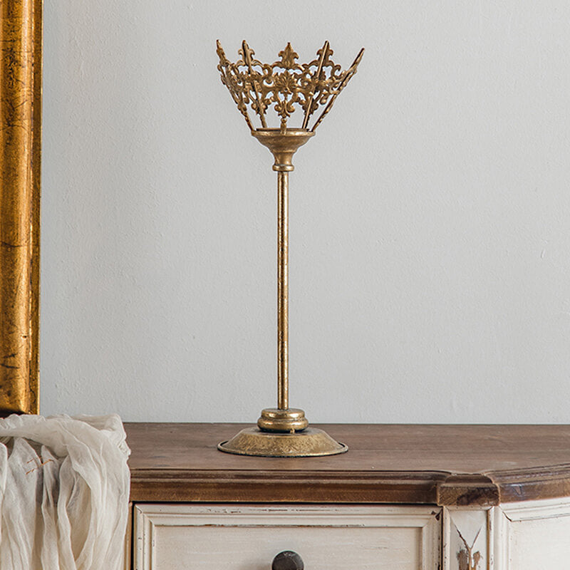 French-Style Iron Candle Holder