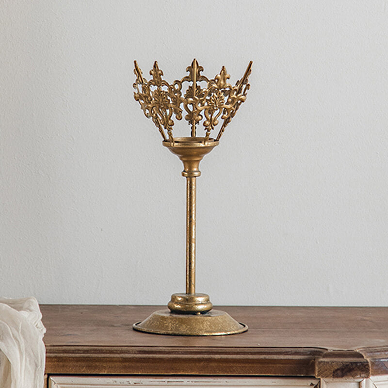 French-Style Iron Candle Holder