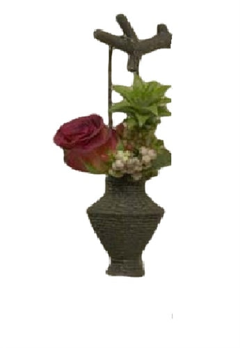 Angled Bronzed Wall Basket