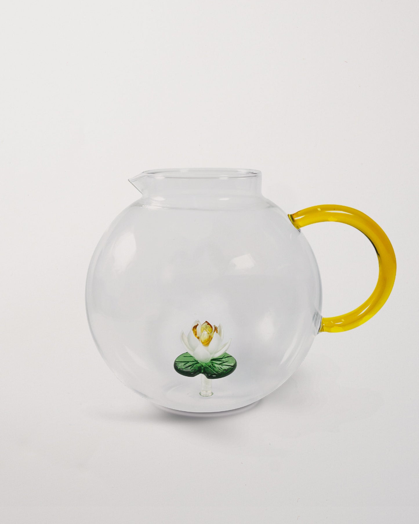 Glass Pitcher Water Lily