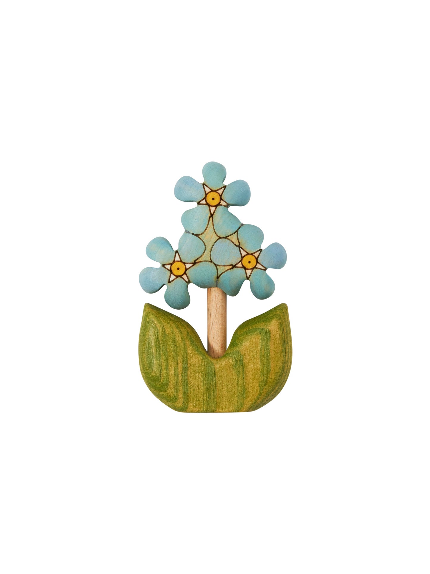 Hand Carved Forget-Me-Not Flower