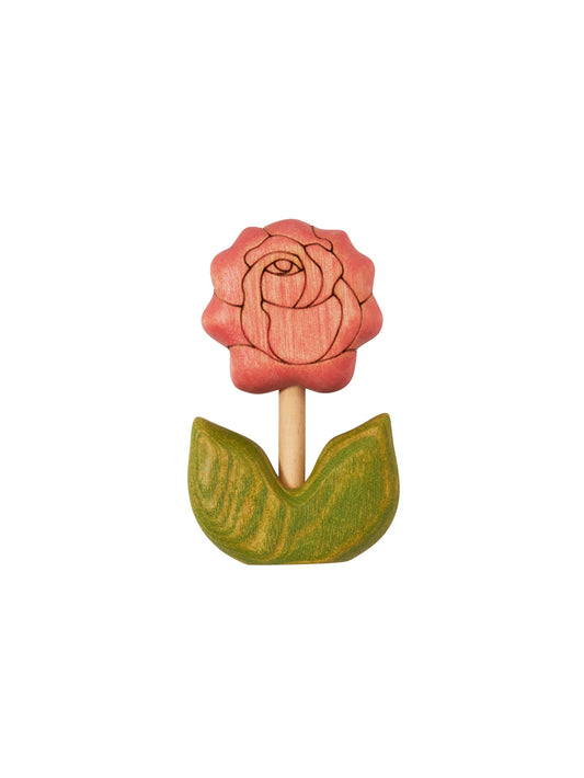 Hand Carved Rose Flower