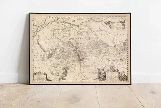 Historical Map of Ukraine 1660| Old Map Wall Decor| Vintage Map Wall Art| Poster Print| Framed Art Print| Canvas Print Map