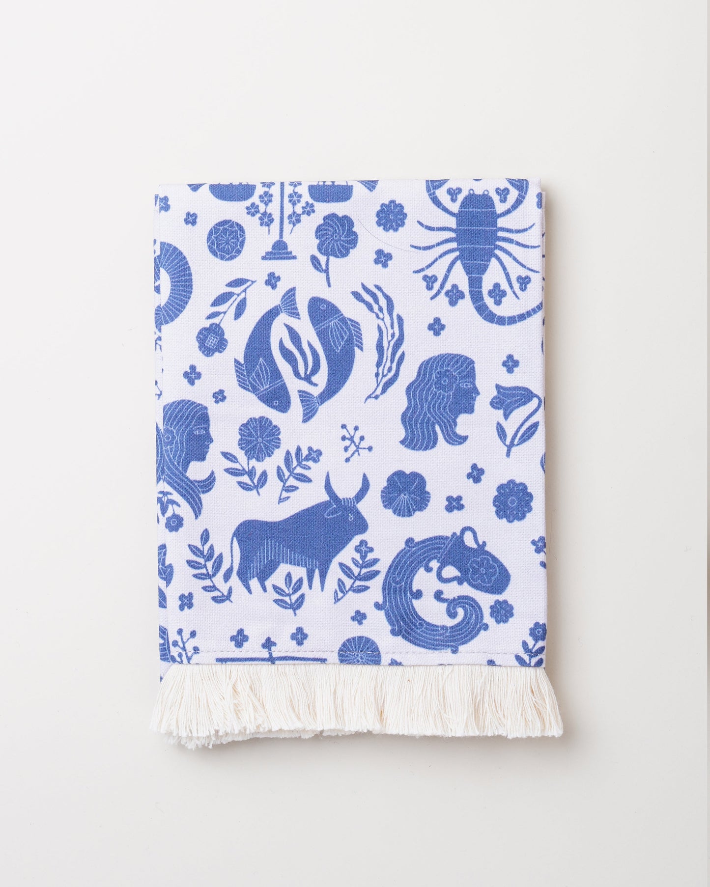 Indigo Zodiac Tea Towel