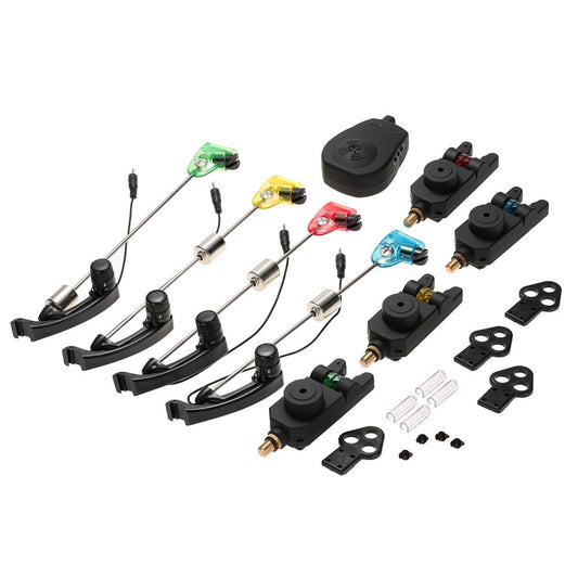 Lixada Fishing Bite Alarms - Digital Alarm Kit for Carp Fishing with LED Illuminated Indicators