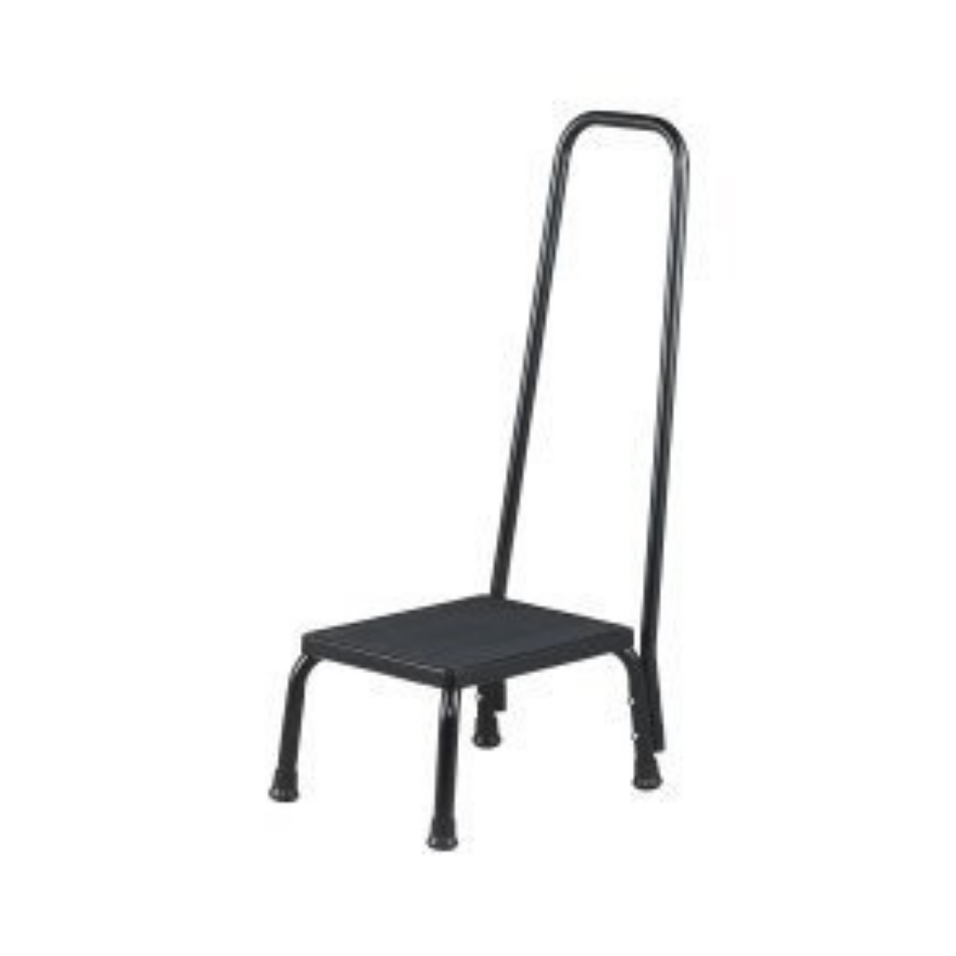 McKesson Step Stool with Hand Rail Sturdy and Safe Accessory for Reach and Support