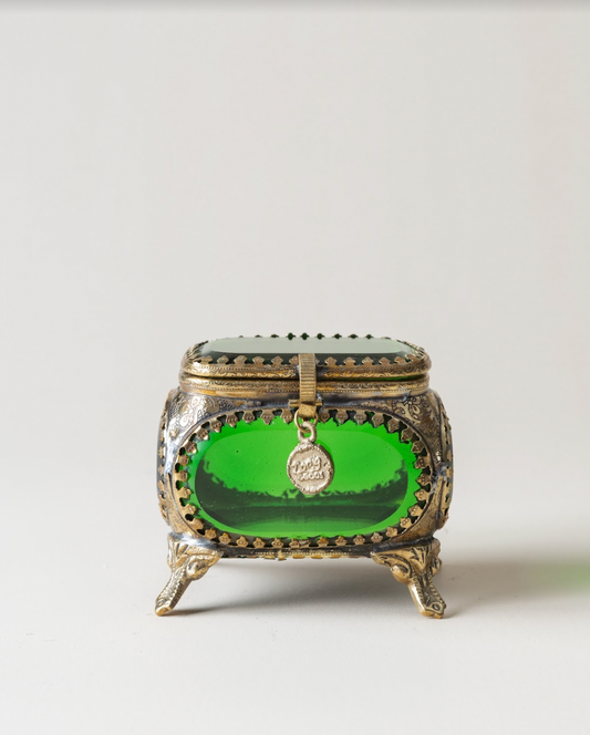 Laila Treasure Box Medium Emerald Green