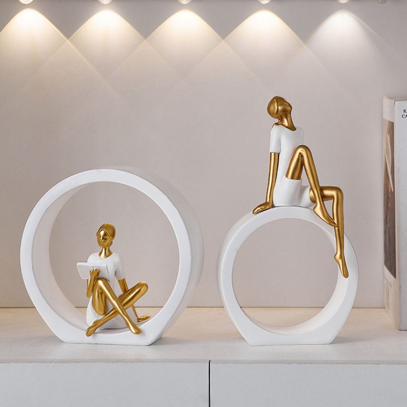 Modern Resin Abstract Desktop Girl Ornament