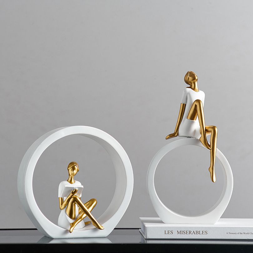 Modern Resin Abstract Desktop Girl Ornament