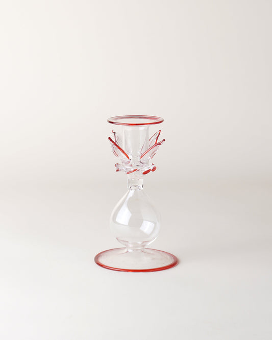 Morning Lotus Candle Holder Large Red