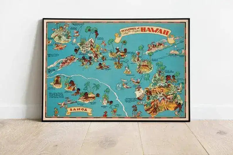 Hawaii Map Print| Fine Art Prints
