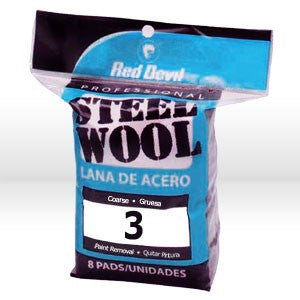 Red Devil 0326  Steel Wool,Coarse #3 Steel Wool,8 Pack