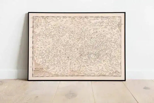 Russian Map of Siberia 1701| Old Map Wall Decor| Vintage Map