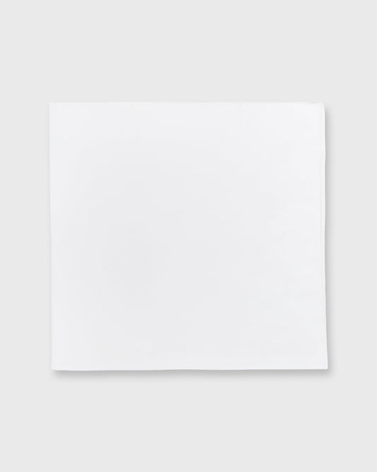 Hand-Rolled Pocket Square in White Cotolino