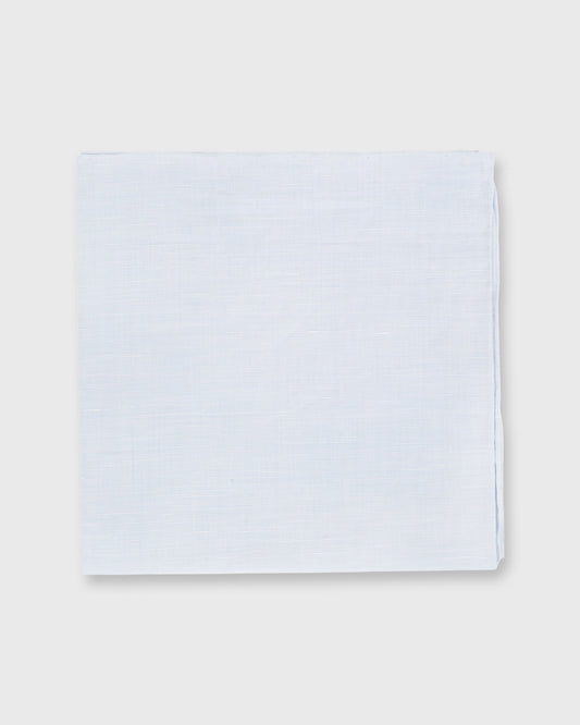 Hand-Rolled Pocket Square in Sky Blue Cotolino