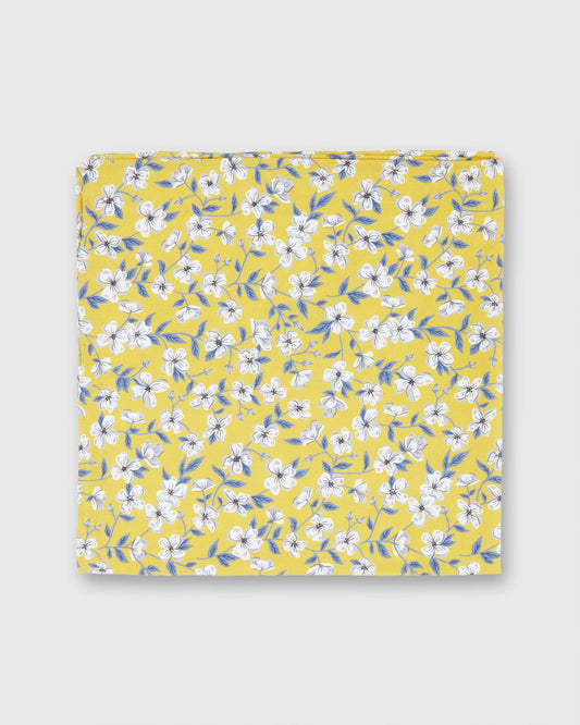 Cotton Print Pocket Square in Marigold Peach Blossom Liberty Fabric