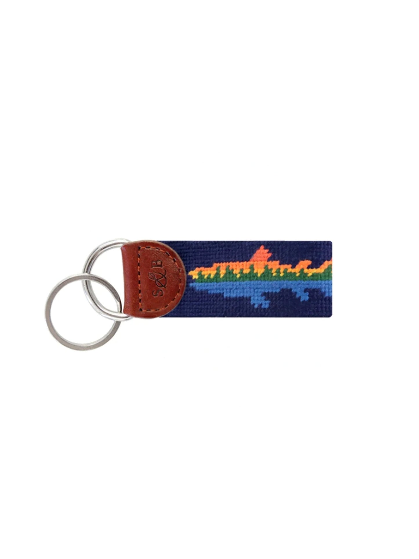 Smathers & Branson Lake Trout Needlepoint Key Fob