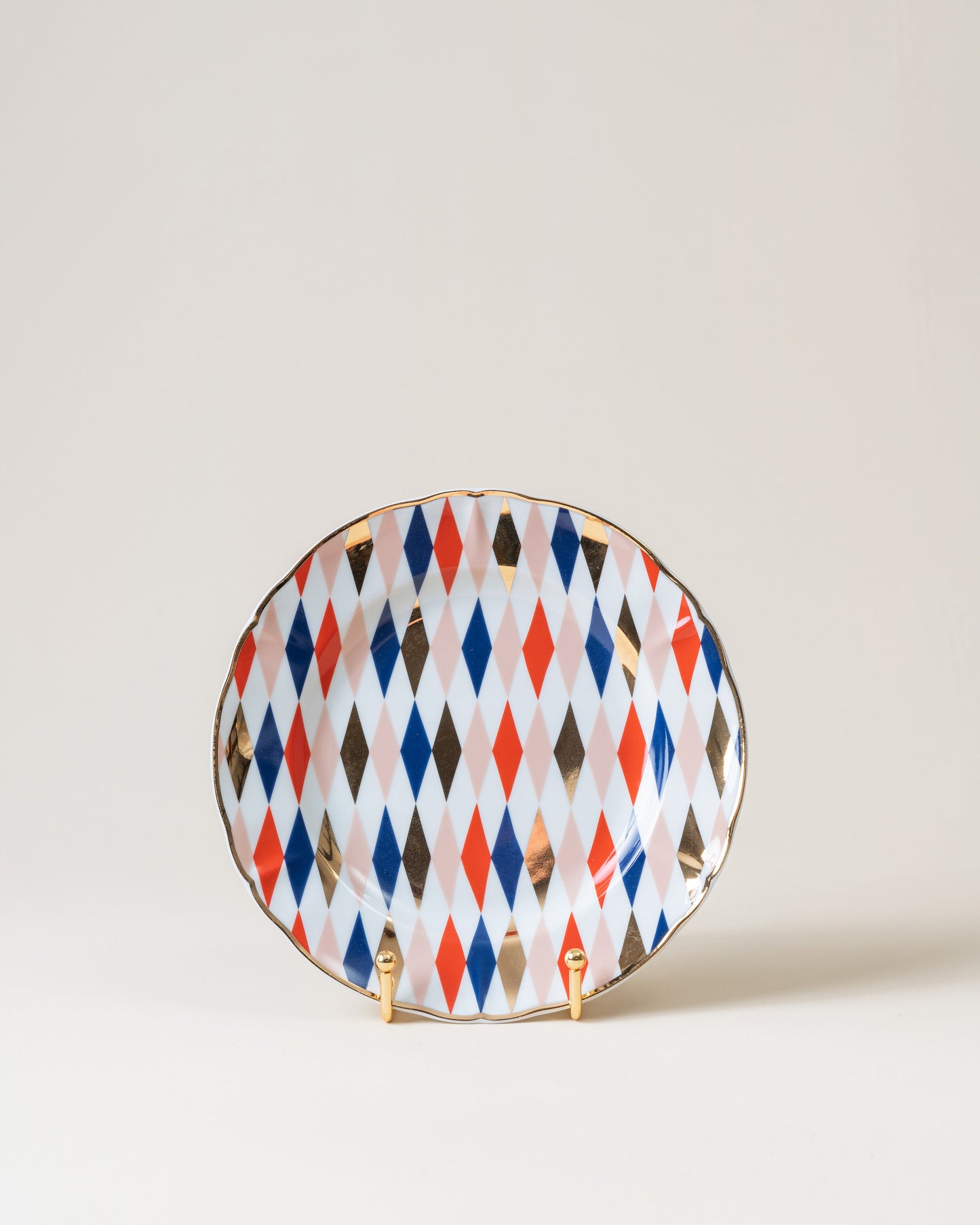 Dessert Plate Quadri/Rombhus D20.5cm