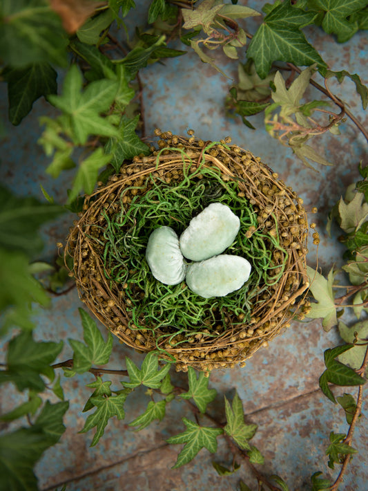 Spring Nest with Velvet Eggs