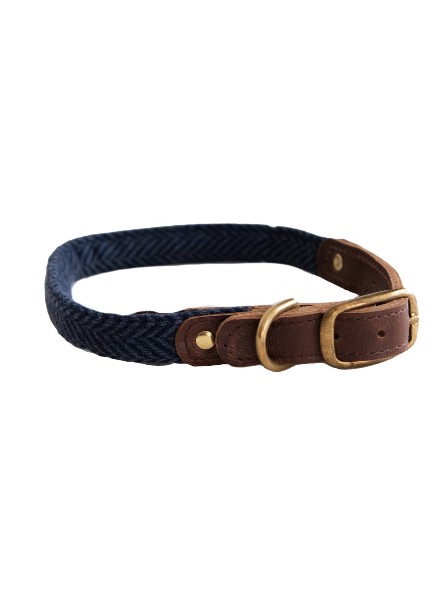 Tweedmill Rolled Tweed Dog Accessories Large Dog Collar Weston Table