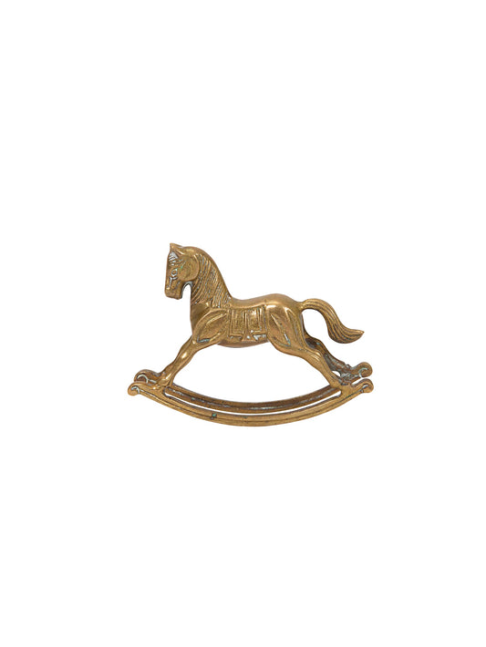 Vintage Brass Rocking Horse Small Weston Table