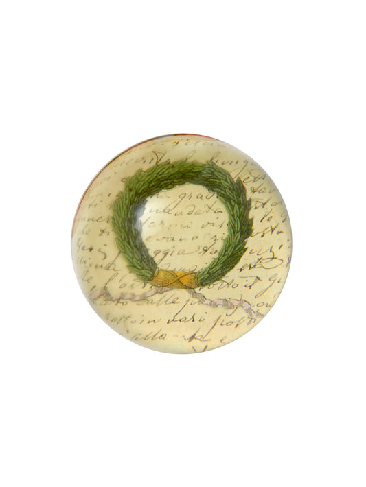Vintage John Derian Wreath Dome Paperweight
