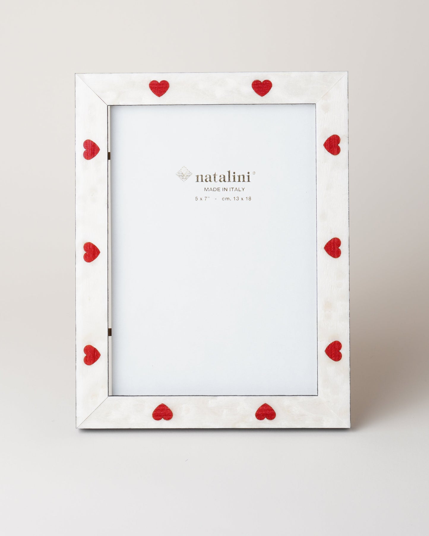White Hearts Frame 13x18cm