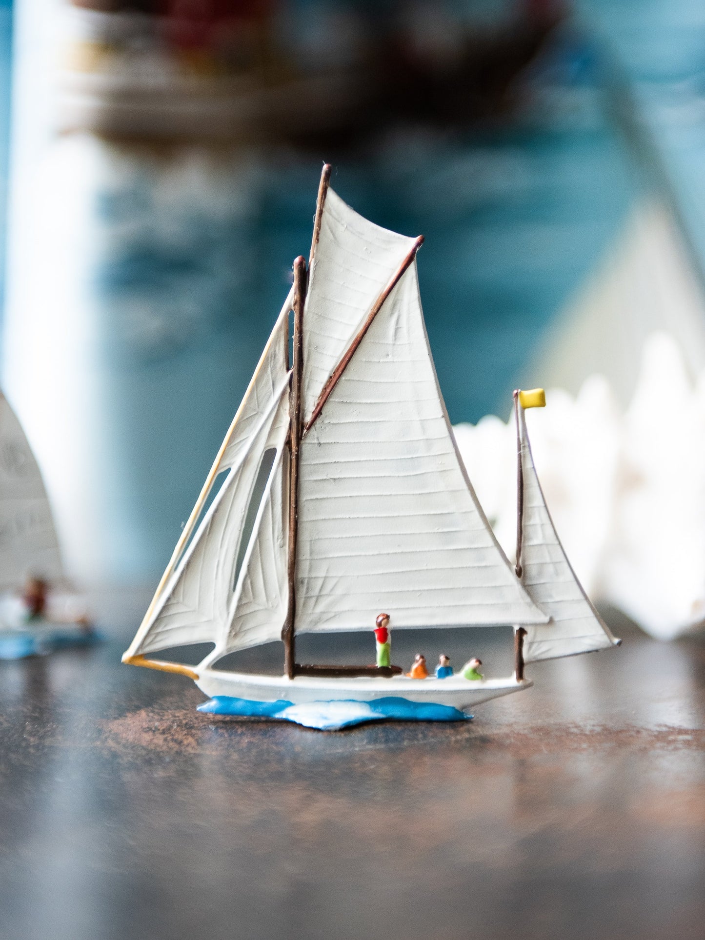 Wilhelm Schweizer Pewter Albatross Sailboat Ornament