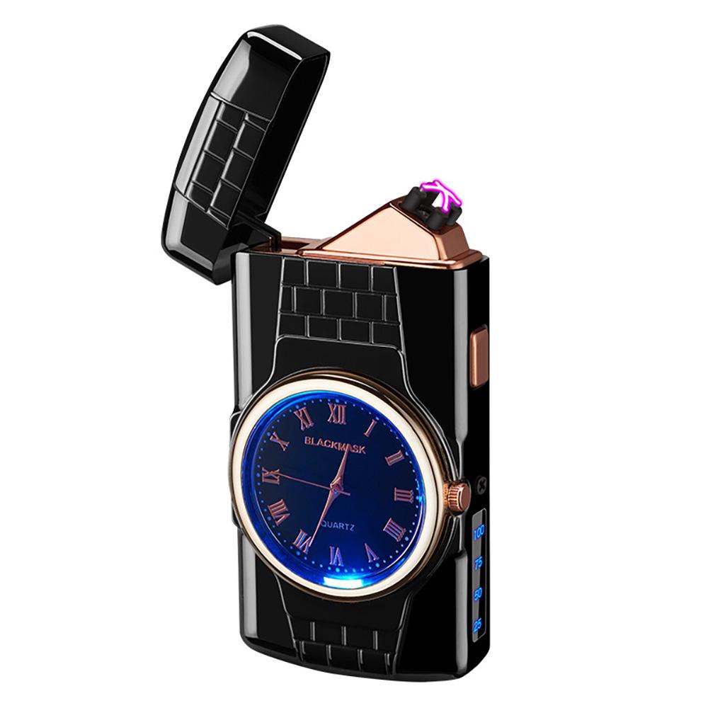 Electric Arc Lighter Windproof Cigarette Lighter Watch Gift for Men