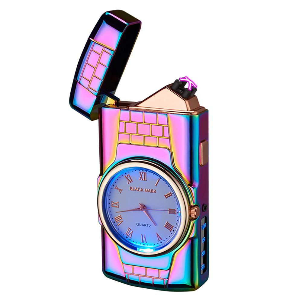 Electric Arc Lighter Windproof Cigarette Lighter Watch Gift for Men